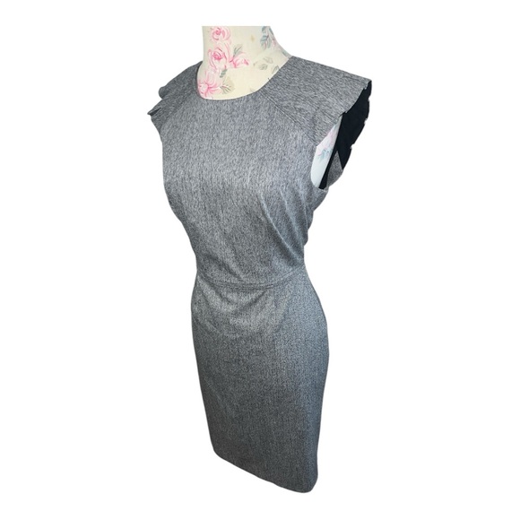 Kenneth Cole Gray Sheath Mini Dress with Cap Sleeves - Picture 4 of 13